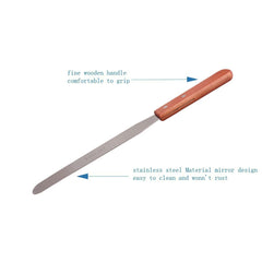 Syga 8 Inch Cake Knife Multiform Bread Knife Stainless Steel Serrated Bread Slicer Knife (Woodgrain)