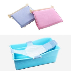SYGA New Baby Bathtub Mesh Seat Support Sling Net Infant Bath Blue Tub Hammock(Blue)