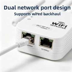 HIKwifi GIANAC 1200 Mbps Dual Band WiFi Extender with Ethernet Port, WiFi Repeater Dual Booster 2.4GHz and 5GHz, Wireless Internet Range Extender, Supports Up to 80 Devices for Home & Office