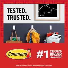 3M Command Clear Medium Wall Hooks, holds 900gms, no paint damage, Holds Strongly, Adhesive hooks for wall, Reusable, Multi-surface (Transparent, 2 hooks, 4 strips)