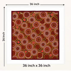 Homerz Premium Bed Server Food Mat Reversible Bed Server, Mattress Protector for Home | Food Mat for Kids, Size 36x36 inch, Double Side use Kitchen, Cupboard, Drawer, Wardrobe (Brown Lotus New)