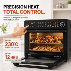 INALSA Air Fryer Oven 30 Ltr, 1800 W, Multi-Cooker, Air Fry, Aero Smart 30 | Stainless Steel Air Fryer Interior, 18 Preset, 9 Accessories, Digital Display Oven