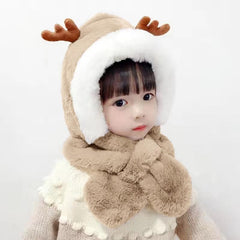 SYGA Baby Winter Beanie Hat Animal Shaped Warm Cap and Scarf (2-6 Year)
