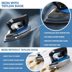 Teflon Ironing Shoe 2128 for Industrial Iron | Non-Stick, Heat-Resistant Cover for Improved Ironing Performance | Protects Delicate Fabrics, Reduces Scorching & Shine | Durable and Easy to Attach