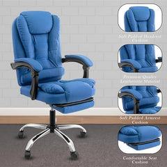 Casa Haus Italia Premium Leatherette Office Chair for Work | Boss Chair, Ergonomic Executive, Luxurious Cushioned Arms & Seat, 2 Point Back Massager, Heavy Duty Metal Base (Burgundy)