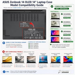 Saco Hard Shell Case for ASUS Zenbook 14 (UX3405) 14-Inch 2025-2024 Laptop
