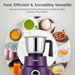 Prestige Delight Pro Mixer Grinder 750 W, 6 Jars, (1500 ml, 1000 ml, 1500 ml, 450 ml) (Purple)