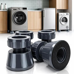 SR Advance Upgraded Anti-Vibration Pads for Washing Machine | Heavy Duty Shock Absorbing & Noise Reduction Rubber Pads | Extra Large Adjustable Stand for Front & Top Load Washer, Dryer & Refrigerator