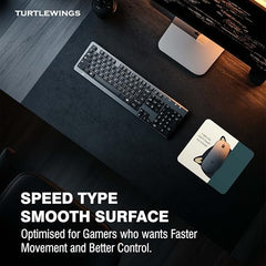 TURTLEWINGS | Mousepad | Inspirational Quote Mousepad – 22x18 cm, 3mm Thick | Abstract Design Non-Slip Rubber Base | Office, Study & Gaming Use | Premium Smooth Surface 3