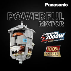 Panasonic Heavy Duty Mixer Grinder For Kitchen MX-AE387 (Lavender) Monster Series Powerful 2000W Motor | 2 Stainless Steel Multipurpose + 1 Juicer Jar | Warranty 2 Years on Product & 5 Years on Motor