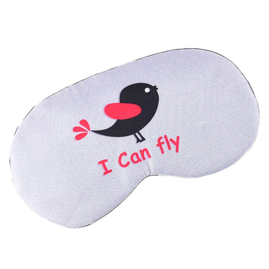 SYGA I Can Fly Brid Cyan Cartoon Gel Ice Sleep Eye Mask Adjustable Head Strap Funny Eye Mask for Sleeping