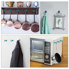 RULOKSHA Heavy Duty Magnetic Hooks, Holds Up to 13.6 kg (30 lbs), Strong Neodymium Rare Earth Magnets with Nickel Coating for Kitchen, Refrigerator, Office, Garage & Home (Silver, 3)