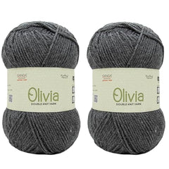 Ganga Acrowools Acrylic Olivia,Double Knit Yarn. Hand Knitting&Crochet Yarn. Oekotex Class 1 Certified. Pack of 2 Balls-100Gms Each. Shade No-Olv012, Maroon