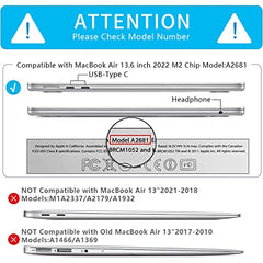 HASTHIP Laptop Cover for MacBook Air 13.6 Inch M4 A3240 M3 A3113 M2 A2681