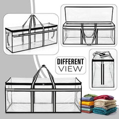 Storite Jumbo Super-Size 81 L Canvas Moisture Proof Heavy Duty Storage Bag | for Toys/Stationery/Blankets/Clothes/Moving Bags MultiPurpose With Strong Reinforced Handles Rectangular Cream (87x26x36 cm)