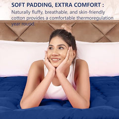 AVI Super Soft 500 GSM Microfiber Bed Mattress Topper for King Size 78x72 Inch | All Season Comfortable Sleep 2 Inch Thick Mattresses Padding King Size -(White, 6.5x6 Feet, 4 Corners Elastic Band)