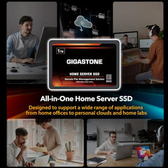 Gigastone 【NAS Certified】 Home Server SSD 1TB (2-Pack) Up to 550MB/s TLC Flash with SLC Caching 24/7 Reliable for Gaming/PC/NAS SSD 3-Year Warranty 2.5" SATA Internal Solid State Drives RAID Disk