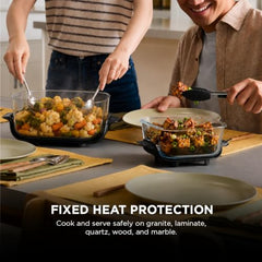 Ninja Crispi 1700W CleanCrisp Glass Air Fryer | 1.4L & 3.8L containers, Microwave, Freezer and PFAS Safe, Non-Toxic Glass Portable Cooking System with 2 year Warranty