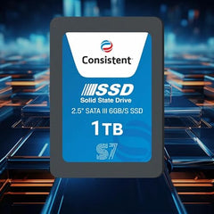 Consistent 2.5 1 TB SSD with SATA III Interface, 6Gb/s,Read/Write Speed Upto - 570/500 MB/s, 5 Years Warranty.