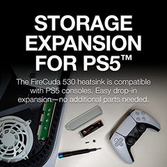 Seagate Game Drive PS5 NVMe SSD for PS5 2TB Internal Solid State Drive - PCIe Gen4 NVMe 1.4, Officially Licensed, Up to 7300MB/s with Heatsink (ZP2000GP3A1001)