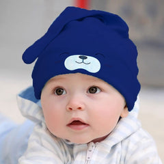 SYGA Baby Cap Cotton Small Cute Puppy Long Tailed Design Strechy Comfortable for Baby Sleep Cap 0-2 Years Black