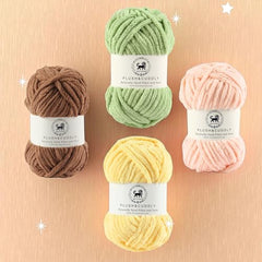 NESTNHAVEN , Plush & Cuddly Sets 2.0 , Chenille Yarn Supersoft Hand Knitting Wool Ball, set of 4 , 400 grams (1 Ball/100 Gram Each) Suitable for Craft, Babywear, Toys , Baby Blankets , 5 Bulky, Shades - NNHS 2.0 (Set 26 baby Pink , lilac , hot pink…
