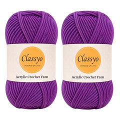 Classyo Acrylic Yarn for Crocheting (100gms x 1 Ball, 4ply) | Soft Wool Crochet Thread | Acrylic Hand Knitting Yarn | Wool for Crochet | For Sweater, Scarf, Hat, Baby Clothes, Purse, Gift Bags and DIY Crafts (Butter, Pack of 1)