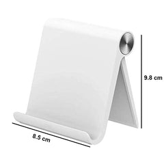SYGA Portable Foldable Cell Phone Stand, Multi Angle Adjustable Mobile Stand for All Smartphones, Android, Samsung, Xiaomi, OnePlus, Tablet, Mobile Stand for Table, Office, Gift, Bed (Black)