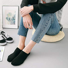 MOMISY Unisex Cotton Invisible No show Cotton Loafer Adult Socks for men & Women (Multi-colour Pack of 5)-Free Size (BlkBluDrkGreLitGreBrown)