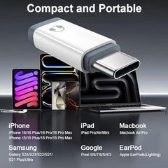 Verilux® 2 in 1 Audio Adapter USB C and Light to 3.5mm Jack Converter