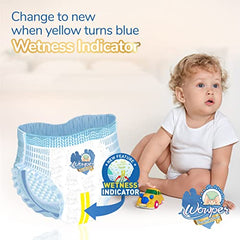 Wowper Easy Pants Baby Diaper | Medium Size Diapers | Diapers with Wetness Indicator | Upto 12 Hrs Absorption | 7-12 Kg | 34 Counts