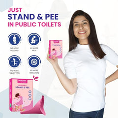 MILDCARES Disposable Stand and Pee Device for Women (Pack of 2, 10 Units Each) | Hygienic Female Urination Device | Ideal for Travel, Public Toilets, Camping & Pregnancy Use