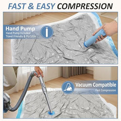 16 Travel Compression Bags Vacuum Packing, Roll Up Travel Space Saver Bags for Luggage, Cruise Ship Essentials (6 Large Roll/6 Medium Roll/4 Small Roll)
