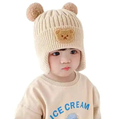 SYGA Winter Warm Ear Protection Knitted Cute Pompom Baby Hat (2-6Year)