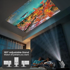 E GATE Atom 3X Projector 4k Ultra HD, Automatic Keystone & Precise Focus, 1080p Native | Rotatable Design | Android 14, Netflix Prime 11,000 Lumens, HDMI-ARC WiFi-6 BT, for Home use Egate