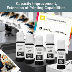 KOSH T664 Refill Ink Compatible for Epson L130, L310, L361, L380, L405, L565, L365, L485, L220, L360, L130, L130 and L380 Printers (4, Black Pack of 4)