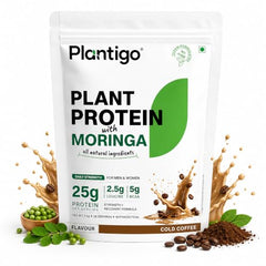 Plantigo Plant Protein Powder with Moringa Superfood | 25g Protein, 5g BCAA, 2.5g Leucine, Digestive Enzymes | 3rd Party Lab Tested | Lush Mango Flavor - Travel Pouch