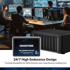 Gigastone 【NAS Certified】 Home Server SSD 1TB (2-Pack) Up to 550MB/s TLC Flash with SLC Caching 24/7 Reliable for Gaming/PC/NAS SSD 3-Year Warranty 2.5" SATA Internal Solid State Drives RAID Disk