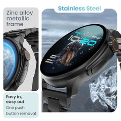 GOBOULT Crown R Pro 2 Smartwatch 1.43''HD AMOLED Display,BT Calling 5.2,600Nits Brightness,IP67,150+Watchfaces, 120+Sports Modes, AI Voice Assistant, SpO2 Monitoring(Charcoal Black)