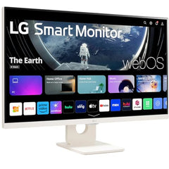 LG 27U511SA 68.58 cm (27 Inch) Full HD (1920x1080) IPS Smart Monitor with webOS, 100Hz, Wi-Fi, Bluetooth, Miracast, AirPlay2, Speakers, HDMI, USB-A, Slim Stand, 3-Side Virtually Borderless, (White)