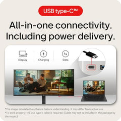 LG 34U640B Smartchoice 86 cm (34 Inch) 21:9 UltraWide WQHD (3440x1440) Curved Monitor(1800R), 144Hz, sRGB 99%, HDR10, Anti-Glare, HDMI X 2, DP, USB-C (PD 65W), PBP, PIP, Tilt/Height Adjustable Stand