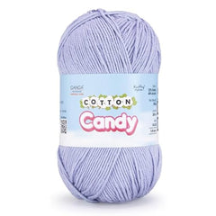Ganga Acrowools Cotton Candy Yarn – Soft Premium Cotton Blend Wool for Knitting & Crochet | Lightweight, Smooth Texture, Pastel Shades, 100gm Ball (CCY006 -White)