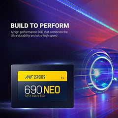 Ant Esports 690 Neo Sata 2.5" 1TB Internal Solid State Drive/SSD with SATA III Interface, 6Gb/s, Fast Performance, Read/Write - 530/475 MB/s, with Quad Channel Controller compatible with PC and LAPTOP