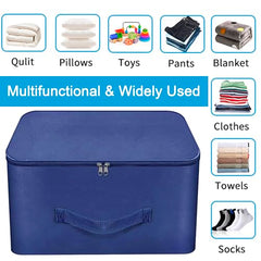 Storite 2 Pack Nylon Wardrobe Bag Underbed Cloth Storage Organizer | Moisture Proof Storage Bag, Storage box for Clothes Saree Bags, Zippered Closure & Handle - Magenta,37x34x23 cm