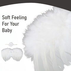 SYGA Newborn Kids Feather Wing Angel Baby Wings with Headband Infants Photography Props Photography Accessories (Pink)
