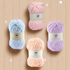 NESTNHAVEN , Plush & Cuddly Sets 2.0 , Chenille Yarn Supersoft Hand Knitting Wool Ball, set of 4 , 400 grams (1 Ball/100 Gram Each) Suitable for Craft, Babywear, Toys , Baby Blankets , 5 Bulky, Shades - NNHS 2.0 (Set 26 baby Pink , lilac , hot pink…