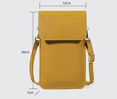 MOMISY Women Cellphone Sling Bag Card Holder Wallet Purse Clutch Handbag Crossbody Shoulder Bag for Girls (Yellow)