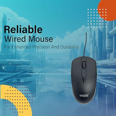 GEONIX Wired USB Mouse for Windows PC Desktop, Laptop, Notebook, Mac, computerand Chromebook, for Righty or Lefty Use, Black Colour, 1 Year Warranty.
