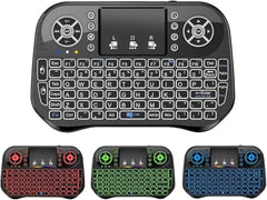 ETZIN Mini Wireless Keyboard,H20 with Touchpad, Colorful Backlit Small Wireless Keyb-oard,Full Size Touchpad, Handheld IR Remote Keyboard for Android TV Box Windows etc (EPL-600KM)