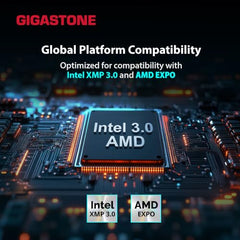 【DDR5 RAM】 GIGASTONE Game PRO 128GB Kit (4x32GB) DDR5 6400MHz PC5-51200 CL40-40-40-84 Intel XMP 3.0 AMD Expo 1.35v UDIMM 288 Pin Unbuffered Non ECC High Performance Gaming Desktop Memory – Black